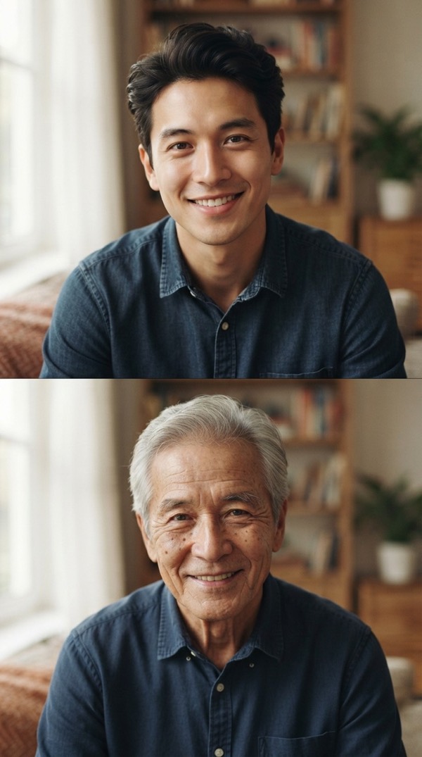 Older-Self Filter AI video trend